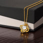 Love Knot Necklace 14k White Gold/18k Yellow Gold