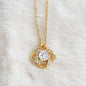 Love Knot Necklace 14k White Gold/18k Yellow Gold