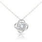 Love Knot Necklace 14k White Gold/18k Yellow Gold