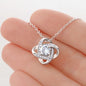 Love Knot Necklace 14k White Gold/18k Yellow Gold