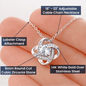 Love Knot Necklace 14k White Gold/18k Yellow Gold