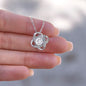 Love Knot Necklace 14k White Gold/18k Yellow Gold