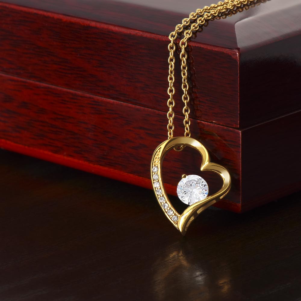 Forever Love Necklace 14K White Gold 18K Yellow Gold