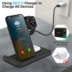 3-in-1 Wireless Fast Charging Dock Station