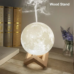 Ultrasonic LED Moon Air Diffuser Humidifier Night Light