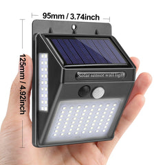 Outdoor LED Solar Power Light PIR Motion Sensor Waterproof for Wall