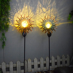 Solar Powered Lawn Light Pole Lamp