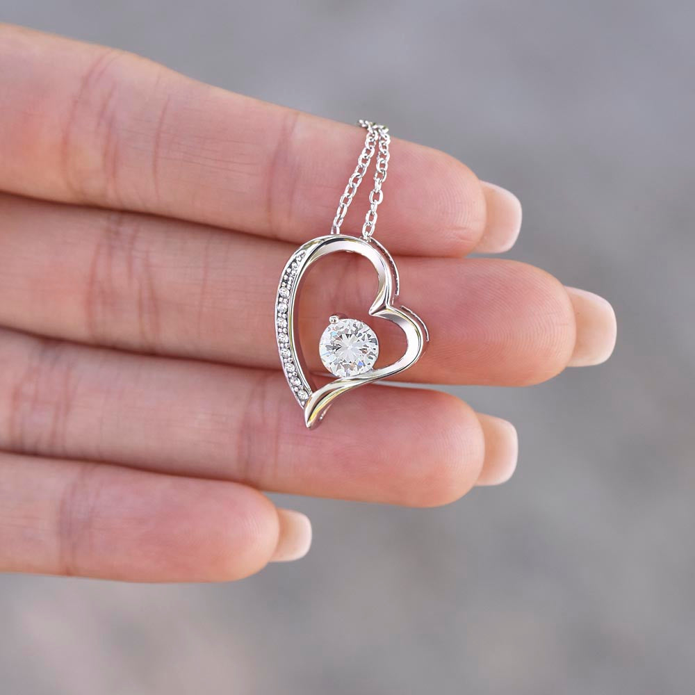 Forever Love Necklace 14K White Gold 18K Yellow Gold