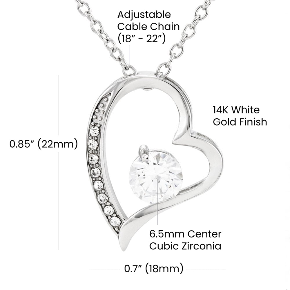 Forever Love Necklace 14K White Gold 18K Yellow Gold