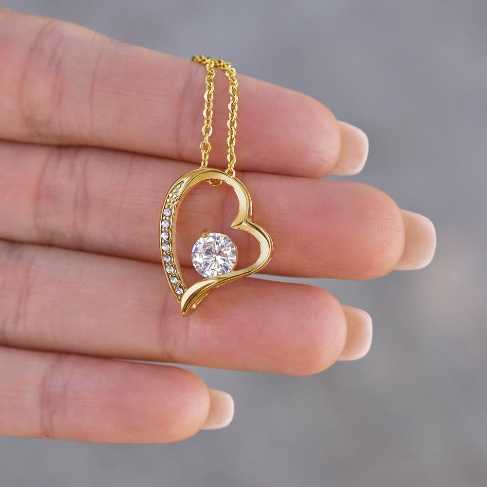 Forever Love Necklace 14K White Gold 18K Yellow Gold