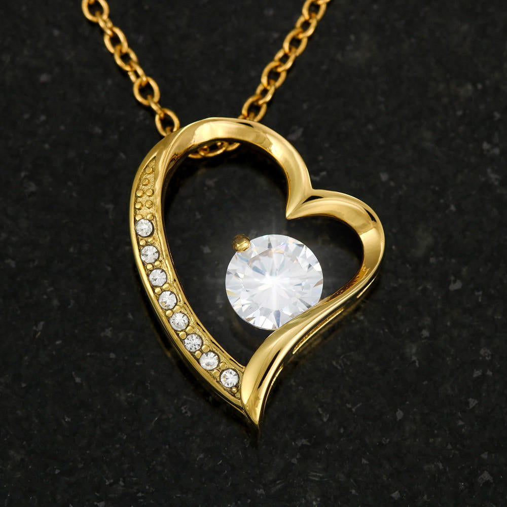 Forever Love Necklace 14K White Gold 18K Yellow Gold