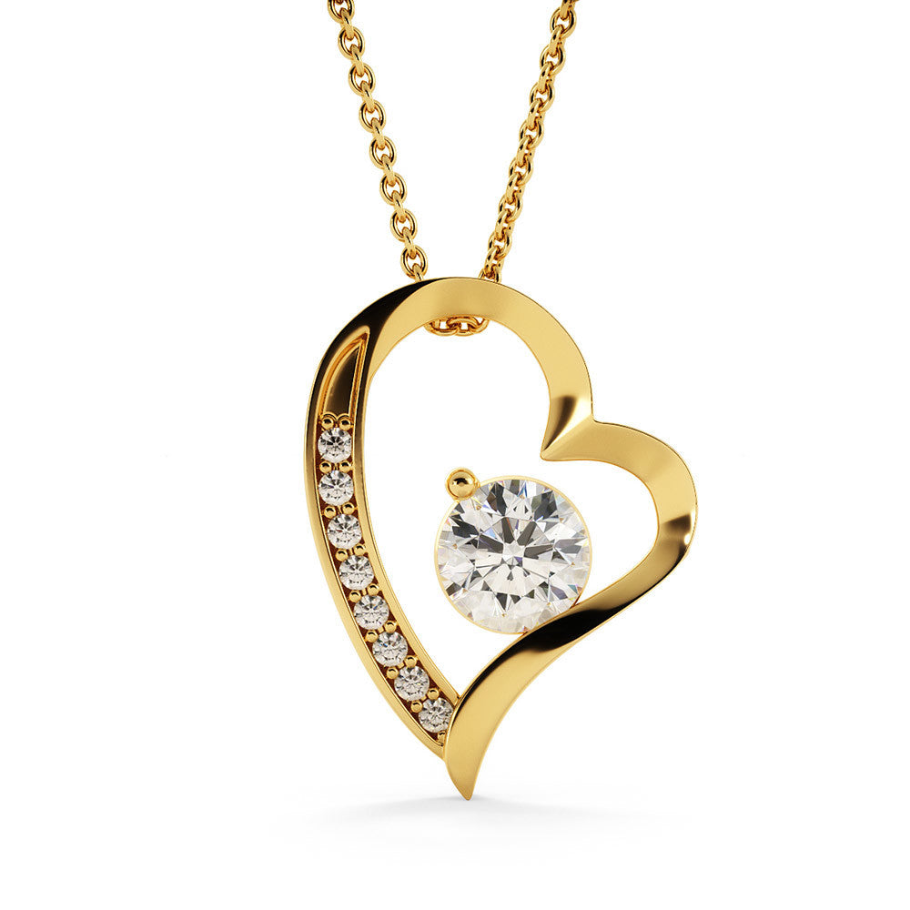 Forever Love Necklace 14K White Gold 18K Yellow Gold