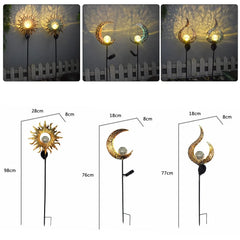 Solar Powered Lawn Light Pole Lamp