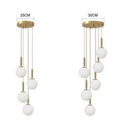 Modern LED Glass Ball Chandelier