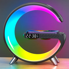 Bluetooth Speaker Wireless Fast Charging Clock Lamp Atmosphere Nightlight Alarm